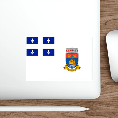 Flag of Quebec City 1967 to 1987 Canada STICKER Vinyl Die-Cut Decal-The Sticker Space