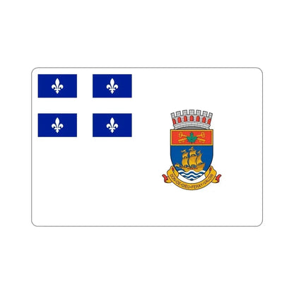 Flag of Quebec City 1967 to 1987 Canada STICKER Vinyl Die-Cut Decal 6 Inch - The Sticker Space