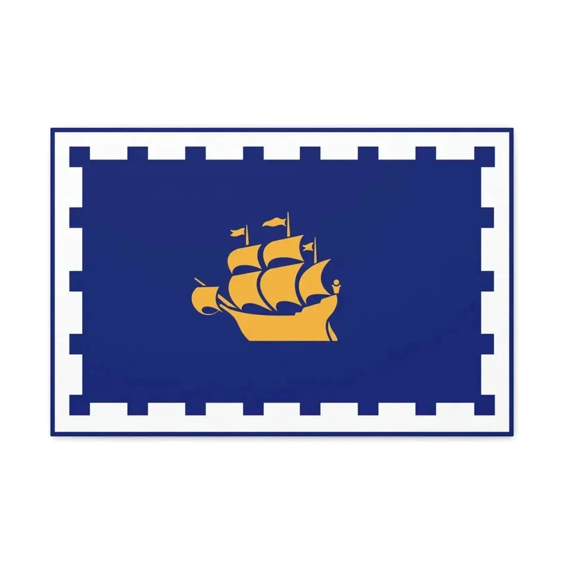 Flag of Quebec City Canada - Canvas Wall Art 24″ x 16″ 1.25" - The Sticker Space