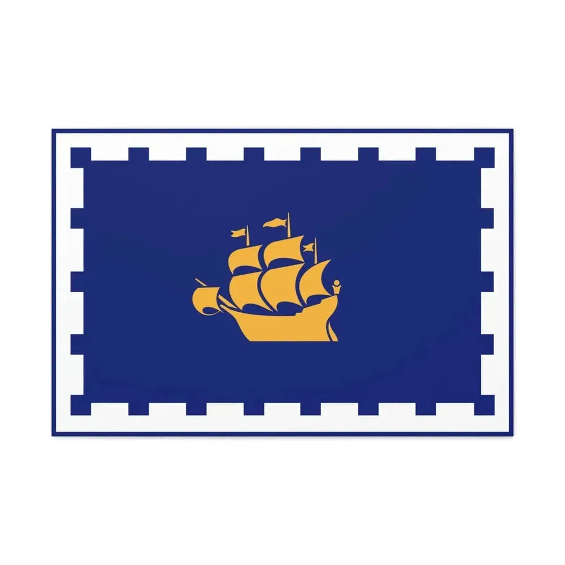 Flag of Quebec City Canada - Canvas Wall Art 36" x 24" 1.25" - The Sticker Space