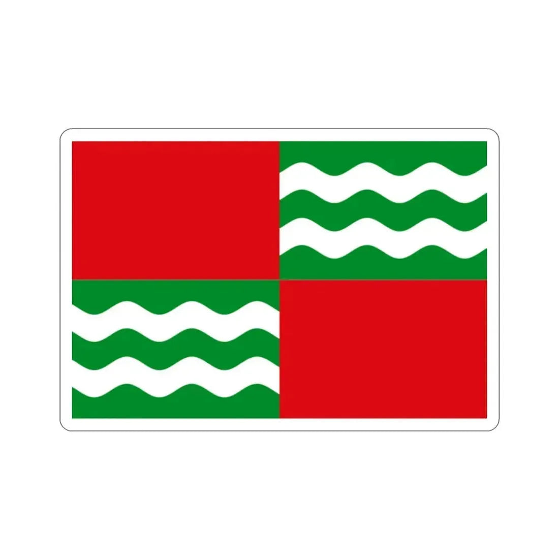 Flag of Quebradillas Puerto Rico STICKER Vinyl Die-Cut Decal 2 Inch - The Sticker Space