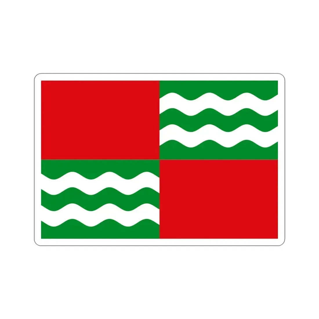 Flag of Quebradillas Puerto Rico STICKER Vinyl Die-Cut Decal 3 Inch - The Sticker Space