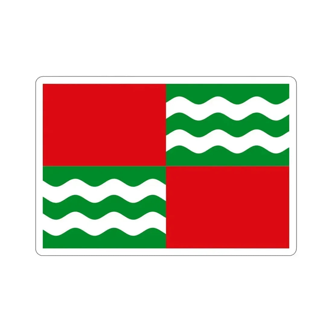 Flag of Quebradillas Puerto Rico STICKER Vinyl Die-Cut Decal 4 Inch - The Sticker Space