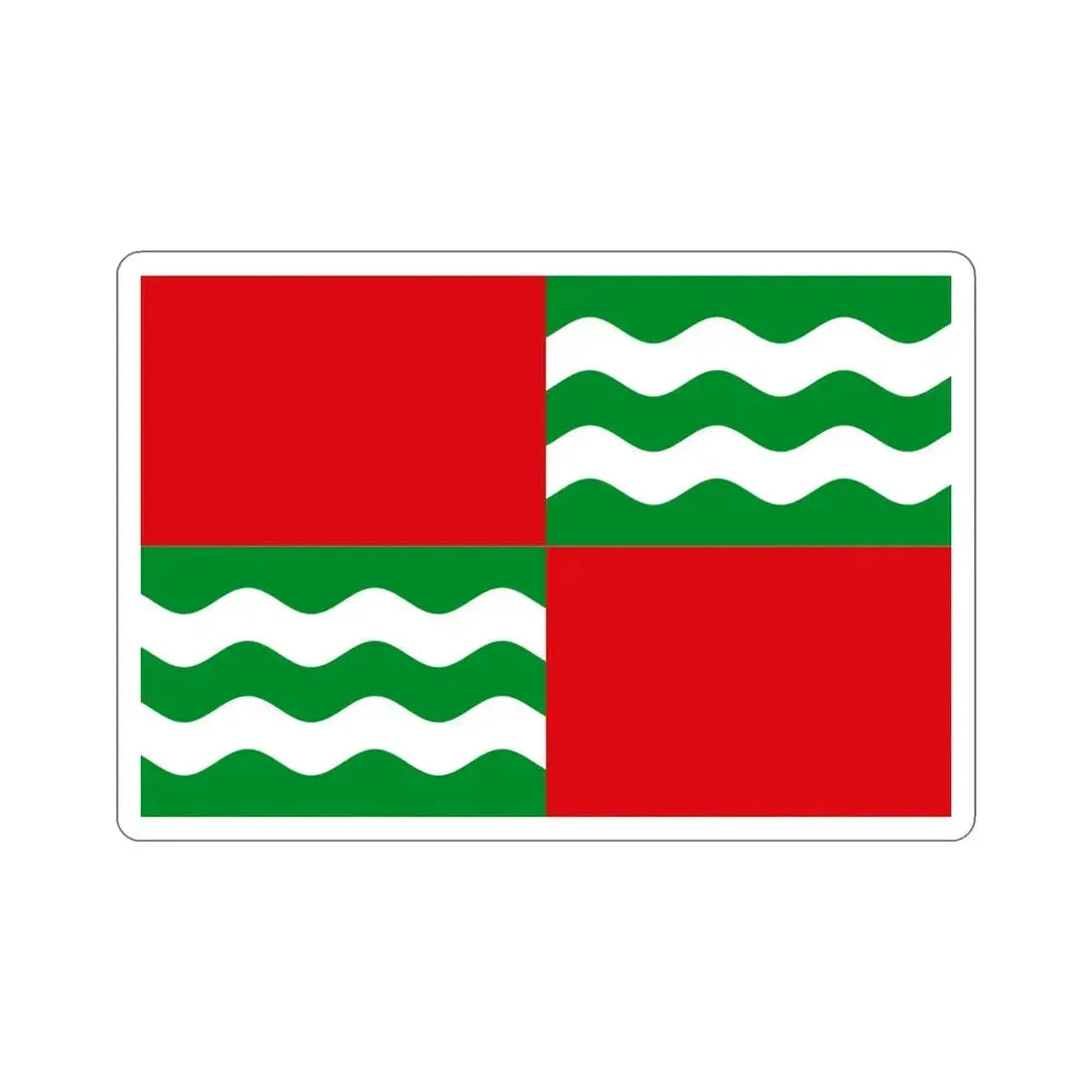 Flag of Quebradillas Puerto Rico STICKER Vinyl Die-Cut Decal 5 Inch - The Sticker Space