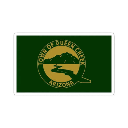 Flag of Queen Creek Arizona (United States) STICKER Vinyl Kiss-Cut Decal 4 Inch White - The Sticker Space