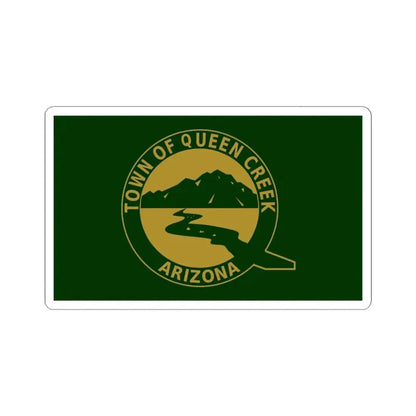 Flag of Queen Creek Arizona (United States) STICKER Vinyl Kiss-Cut Decal 6 Inch White - The Sticker Space