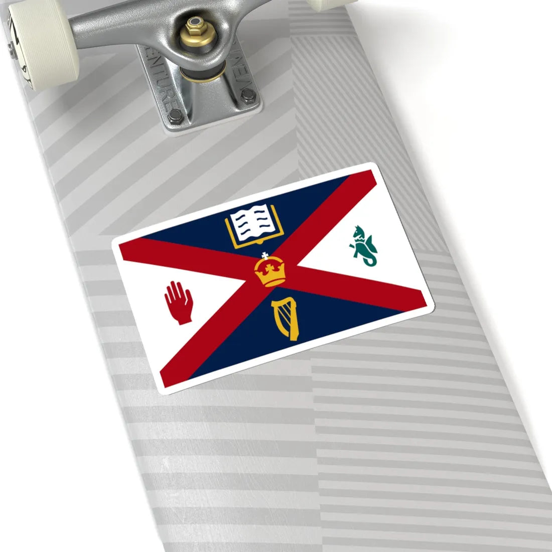 Flag of Queens University Belfast (Ireland) STICKER Vinyl Kiss-Cut Decal - The Sticker Space