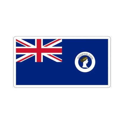 Flag of Queensland 1870-1876 (Australia) STICKER Vinyl Kiss-Cut Decal 6 Inch White - The Sticker Space