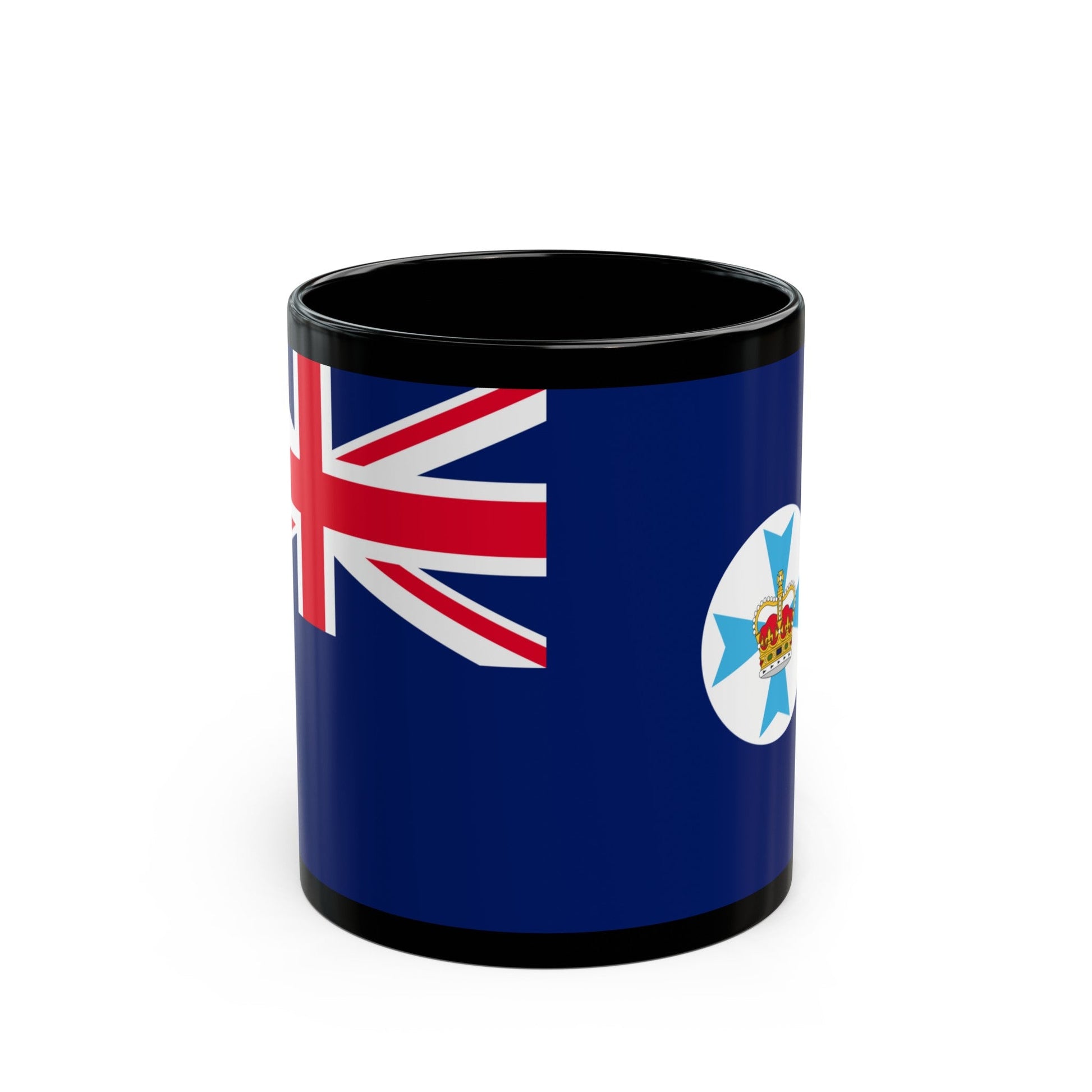 Flag of Queensland Australia - Black Coffee Mug-11oz-The Sticker Space