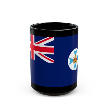 Flag of Queensland Australia - Black Coffee Mug-15oz-The Sticker Space