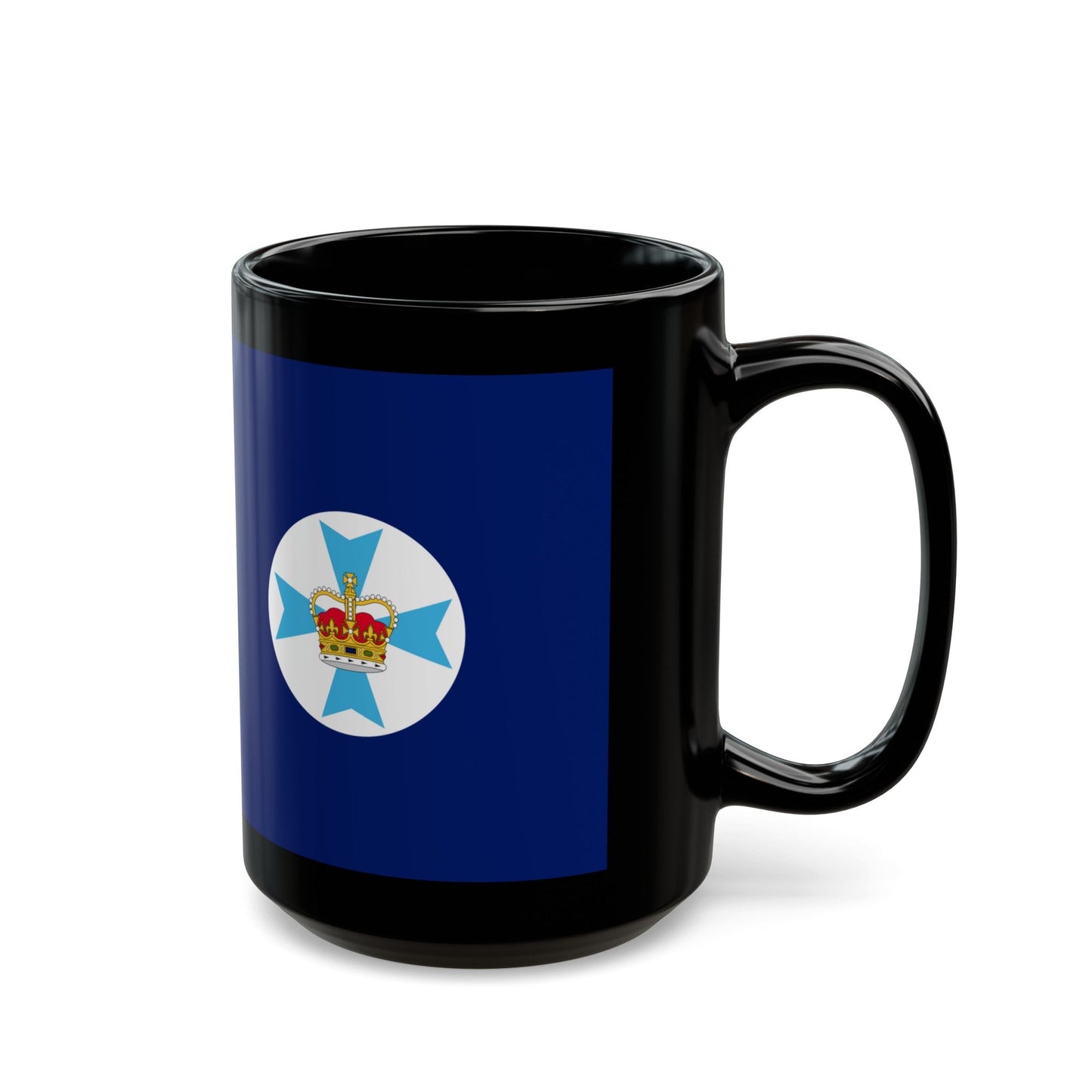 Flag of Queensland Australia - Black Coffee Mug-The Sticker Space