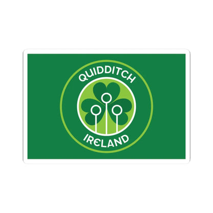 Flag of Quidditch Ireland (Ireland) STICKER Vinyl Kiss-Cut Decal 2 Inch White - The Sticker Space