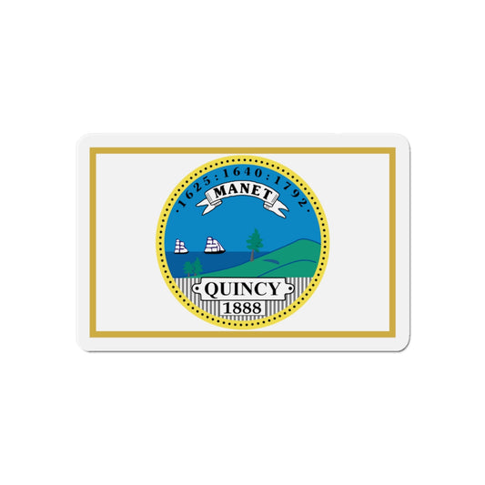 Flag of Quincy Massachusetts - Die-Cut Magnet-6 × 6"-The Sticker Space