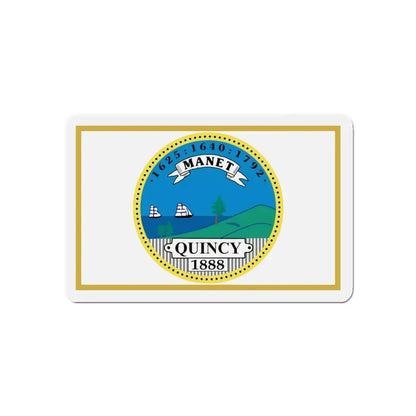 Flag of Quincy Massachusetts - Refrigerator Magnet 5 Inch - The Sticker Space