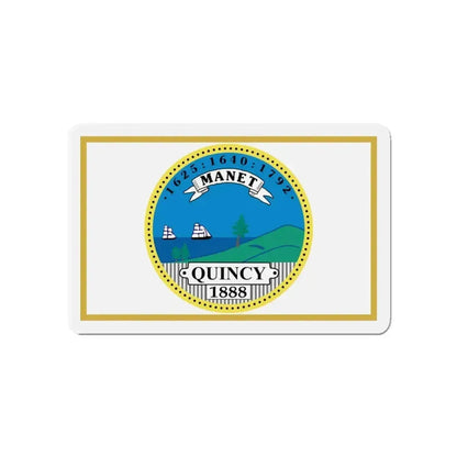 Flag of Quincy Massachusetts - Refrigerator Magnet - The Sticker Space