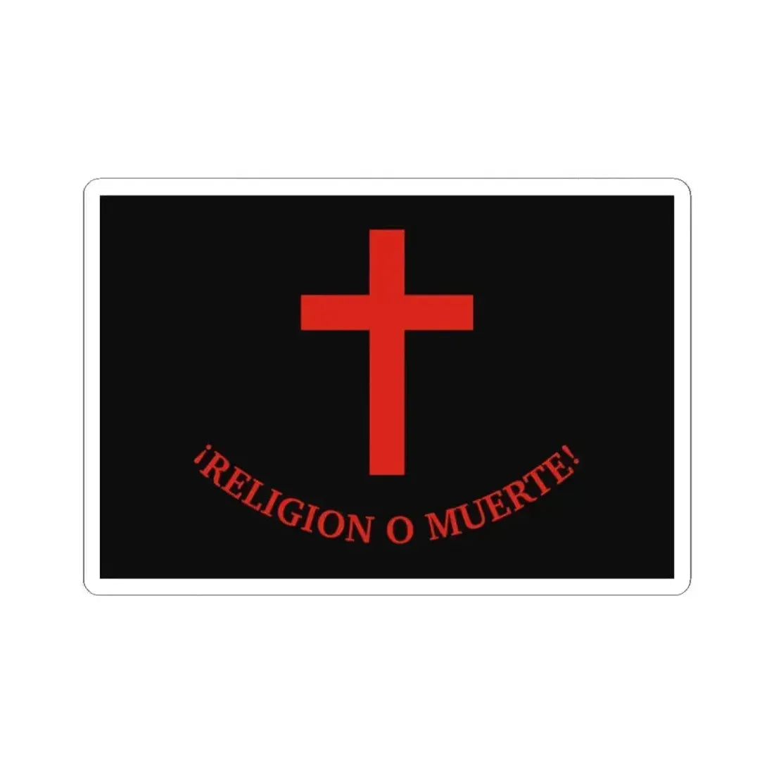 Flag of Quiroga 2 (Argentina) STICKER Vinyl Kiss-Cut Decal 2 Inch White - The Sticker Space