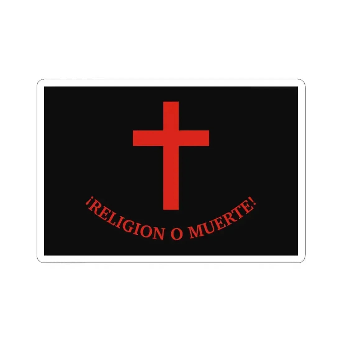 Flag of Quiroga 2 (Argentina) STICKER Vinyl Kiss-Cut Decal 3 Inch White - The Sticker Space