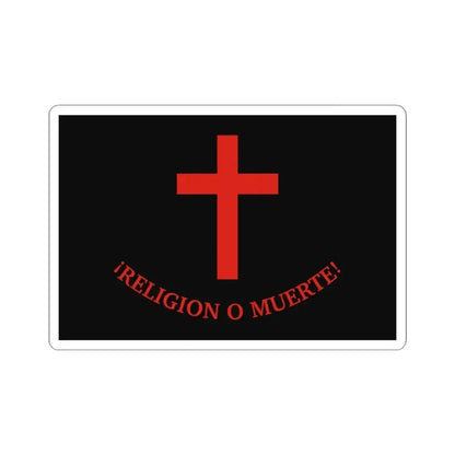 Flag of Quiroga 2 (Argentina) STICKER Vinyl Kiss-Cut Decal 4 Inch White - The Sticker Space