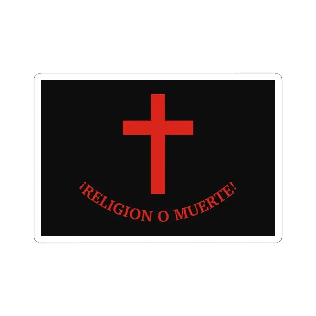 Flag of Quiroga 2 (Argentina) STICKER Vinyl Kiss-Cut Decal 6 Inch White - The Sticker Space