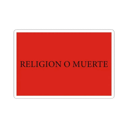 Flag of Quiroga 4 (Argentina) STICKER Vinyl Kiss-Cut Decal 4 Inch White - The Sticker Space