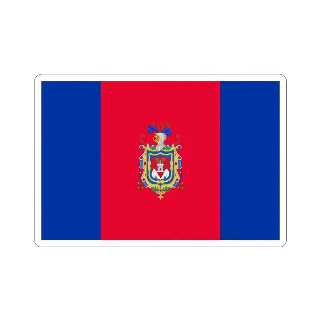 Flag of Quito (Ecuador) STICKER Vinyl Kiss-Cut Decal 3 Inch White - The Sticker Space