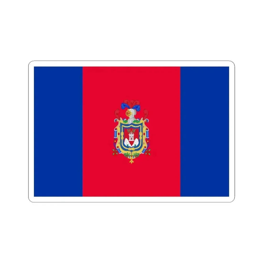 Flag of Quito (Ecuador) STICKER Vinyl Kiss-Cut Decal 4 Inch White - The Sticker Space