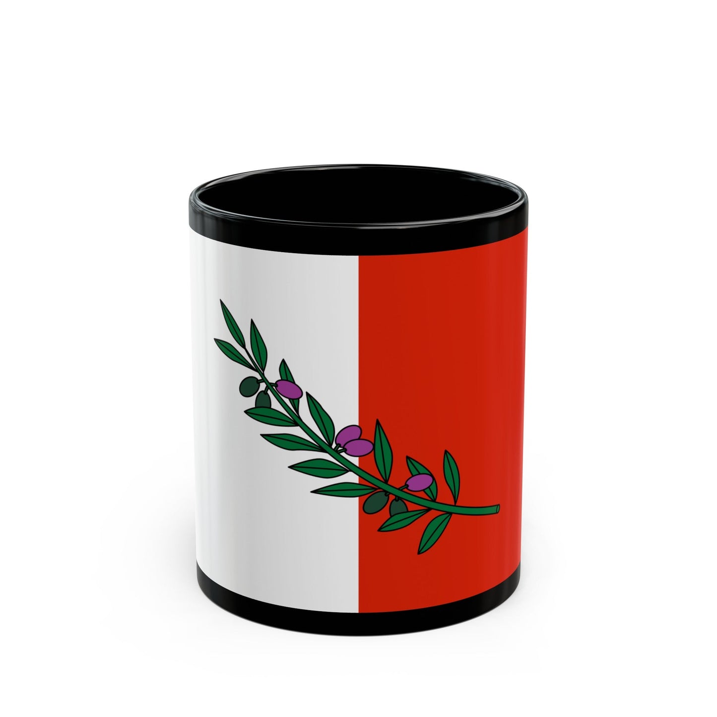 Flag of Rabat Malta - Black Coffee Mug-11oz-The Sticker Space