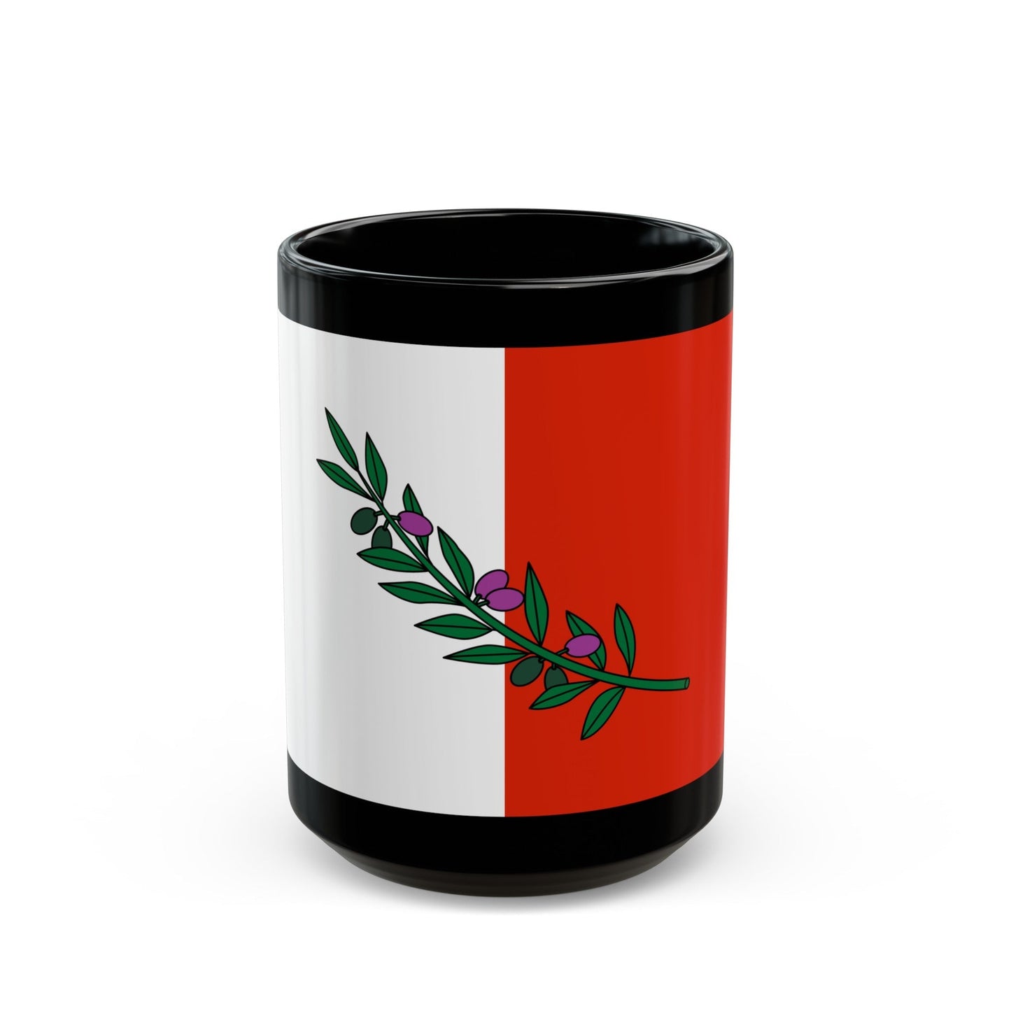 Flag of Rabat Malta - Black Coffee Mug-15oz-The Sticker Space