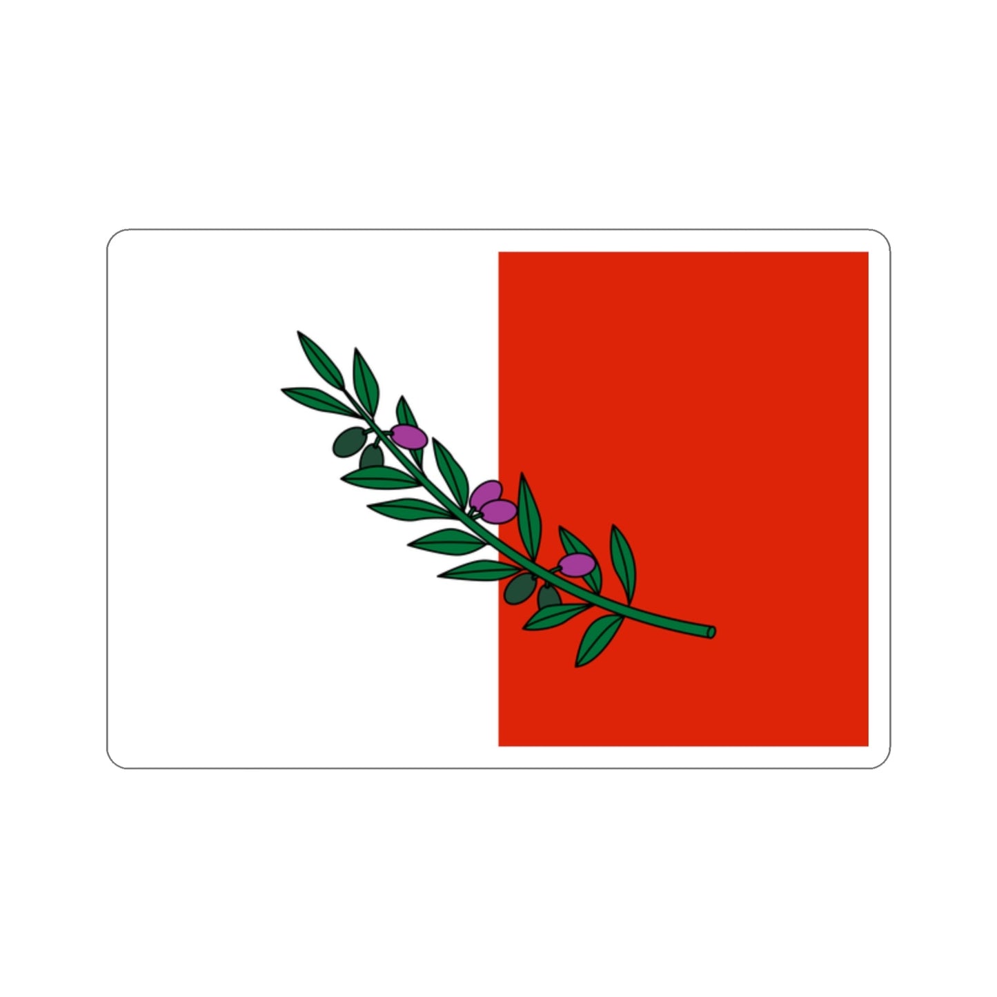 Flag of Rabat Malta STICKER Vinyl Die-Cut Decal-2 Inch-The Sticker Space