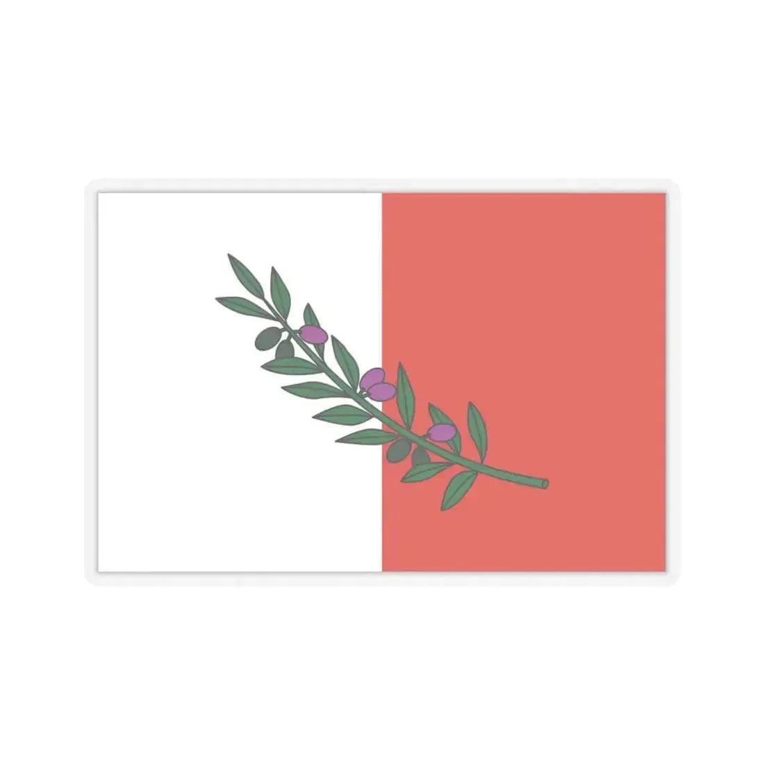 Flag of Rabat Malta - STICKER Vinyl Kiss-Cut Decal 4 Inch Transparent - The Sticker Space