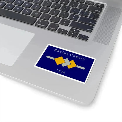 Flag of Racine County Wisconsin (United States) STICKER Vinyl Kiss-Cut Decal - The Sticker Space
