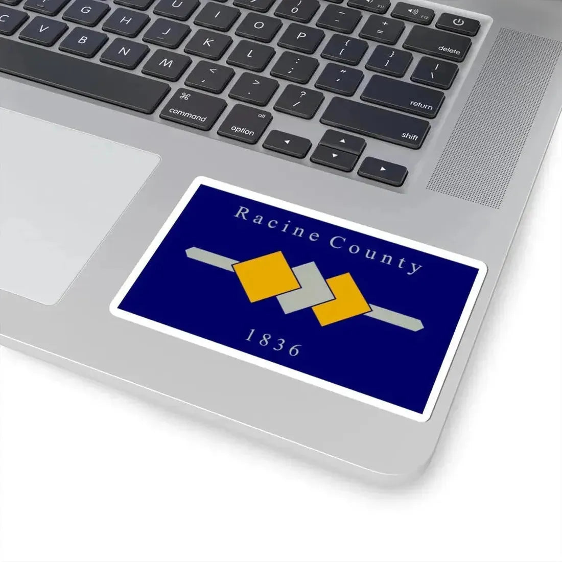 Flag of Racine County Wisconsin (United States) STICKER Vinyl Kiss-Cut Decal - The Sticker Space