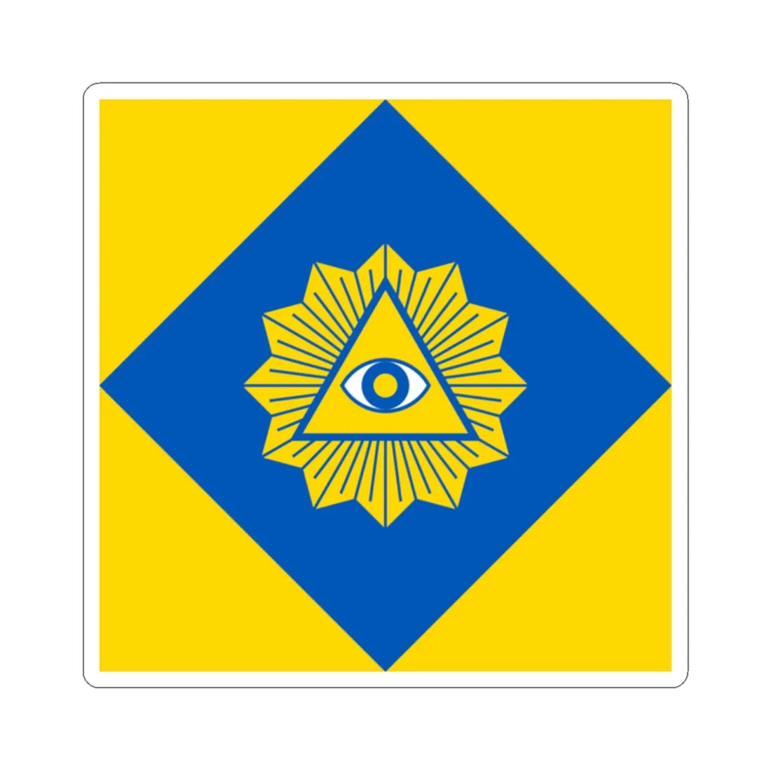 Flag of Radekhiv (Ukraine) STICKER Vinyl Kiss-Cut Decal 2 Inch White - The Sticker Space