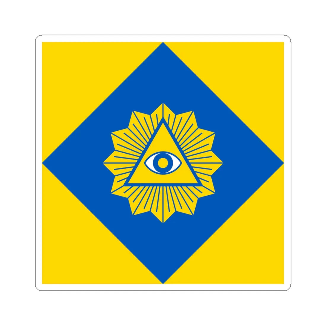 Flag of Radekhiv (Ukraine) STICKER Vinyl Kiss-Cut Decal 4 Inch White - The Sticker Space