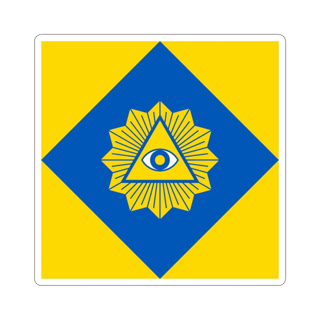 Flag of Radekhiv (Ukraine) STICKER Vinyl Kiss-Cut Decal 6 Inch White - The Sticker Space