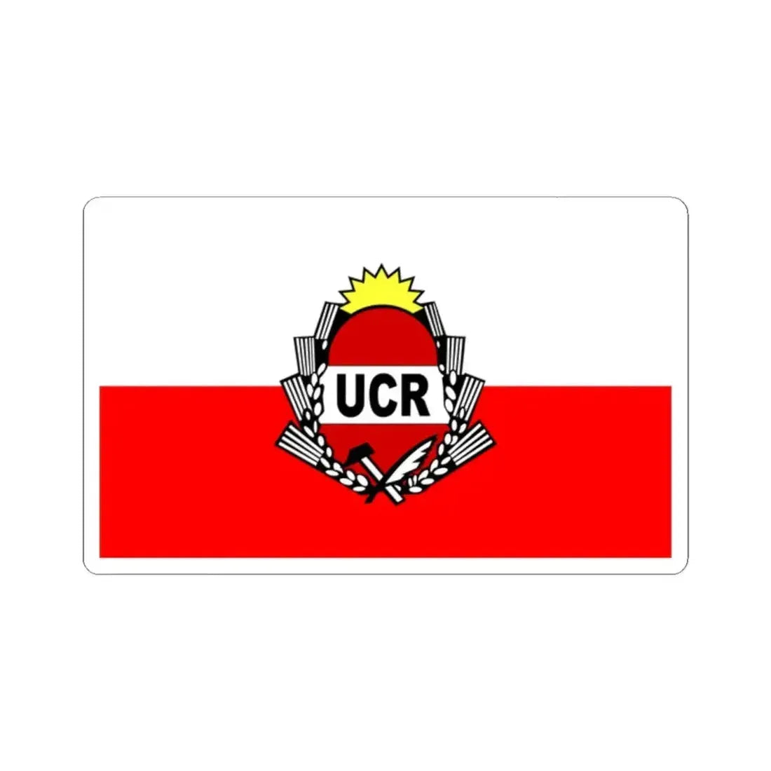 Flag of Radical Civic Union (Argentina) STICKER Vinyl Kiss-Cut Decal 2 Inch White - The Sticker Space