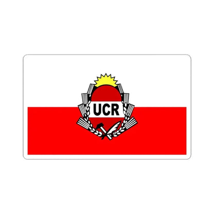 Flag of Radical Civic Union (Argentina) STICKER Vinyl Kiss-Cut Decal 3 Inch White - The Sticker Space
