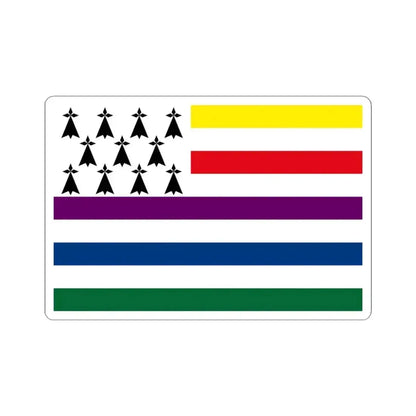 Flag of Raga Breizh (Belgium) STICKER Vinyl Kiss-Cut Decal 4 Inch White - The Sticker Space