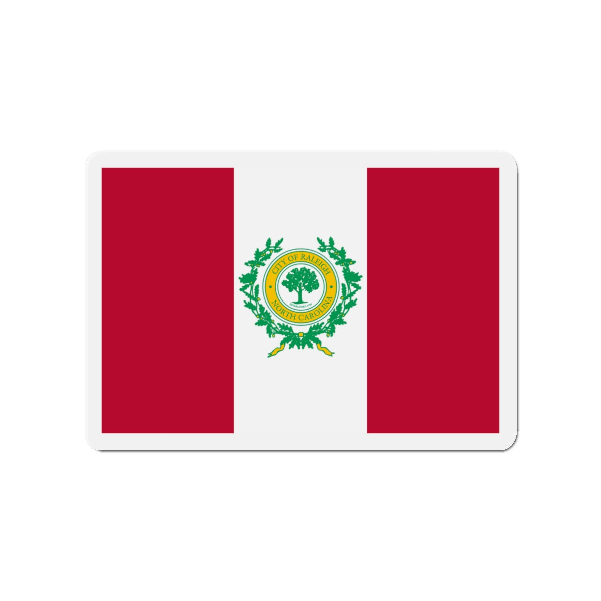 Flag of Raleigh North Carolina - Die-Cut Magnet-3" x 3"-The Sticker Space