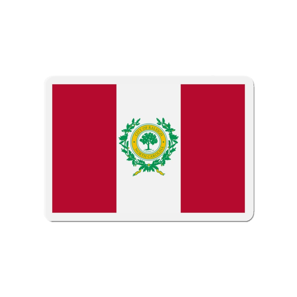 Flag of Raleigh North Carolina - Die-Cut Magnet-4" x 4"-The Sticker Space