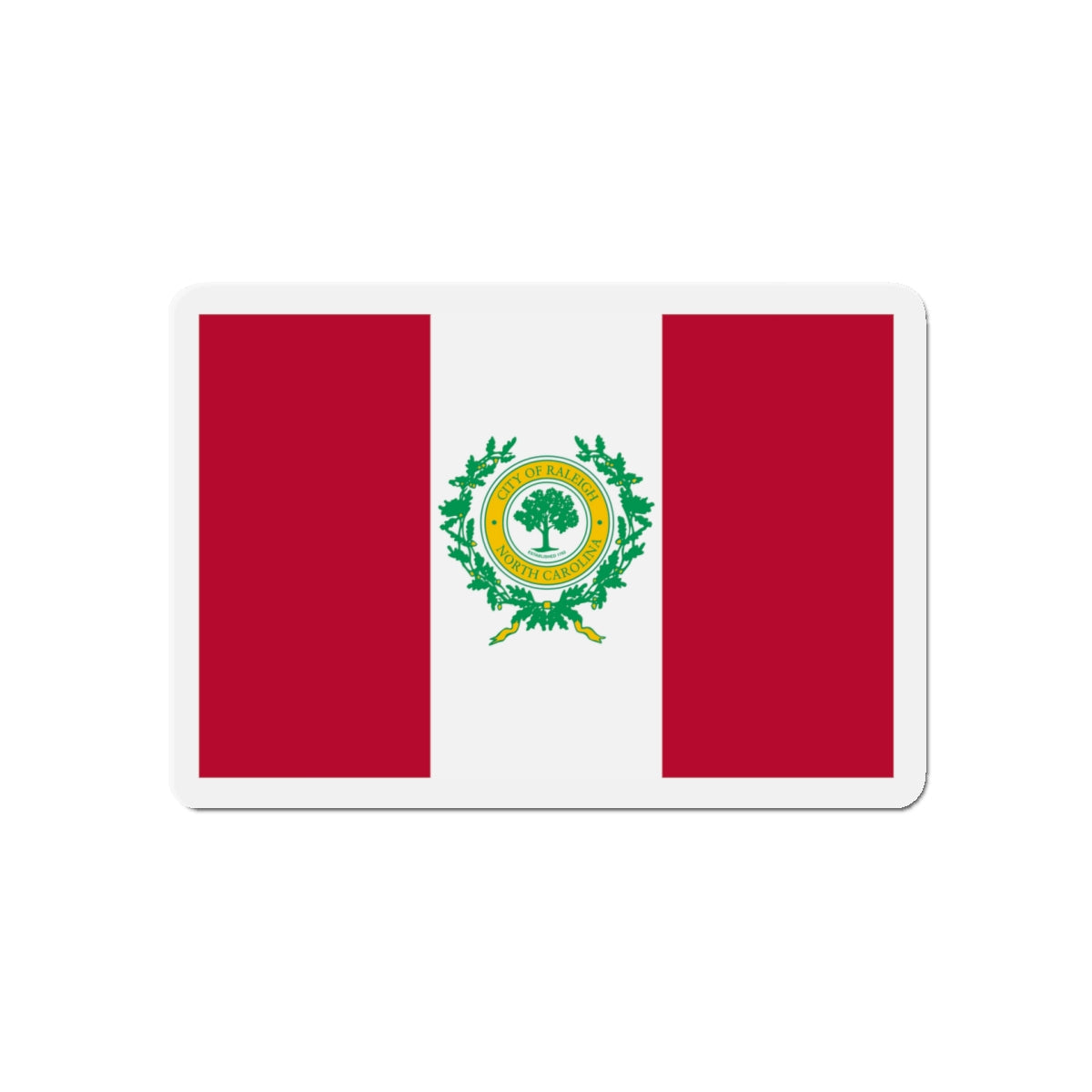 Flag of Raleigh North Carolina - Die-Cut Magnet-5" x 5"-The Sticker Space