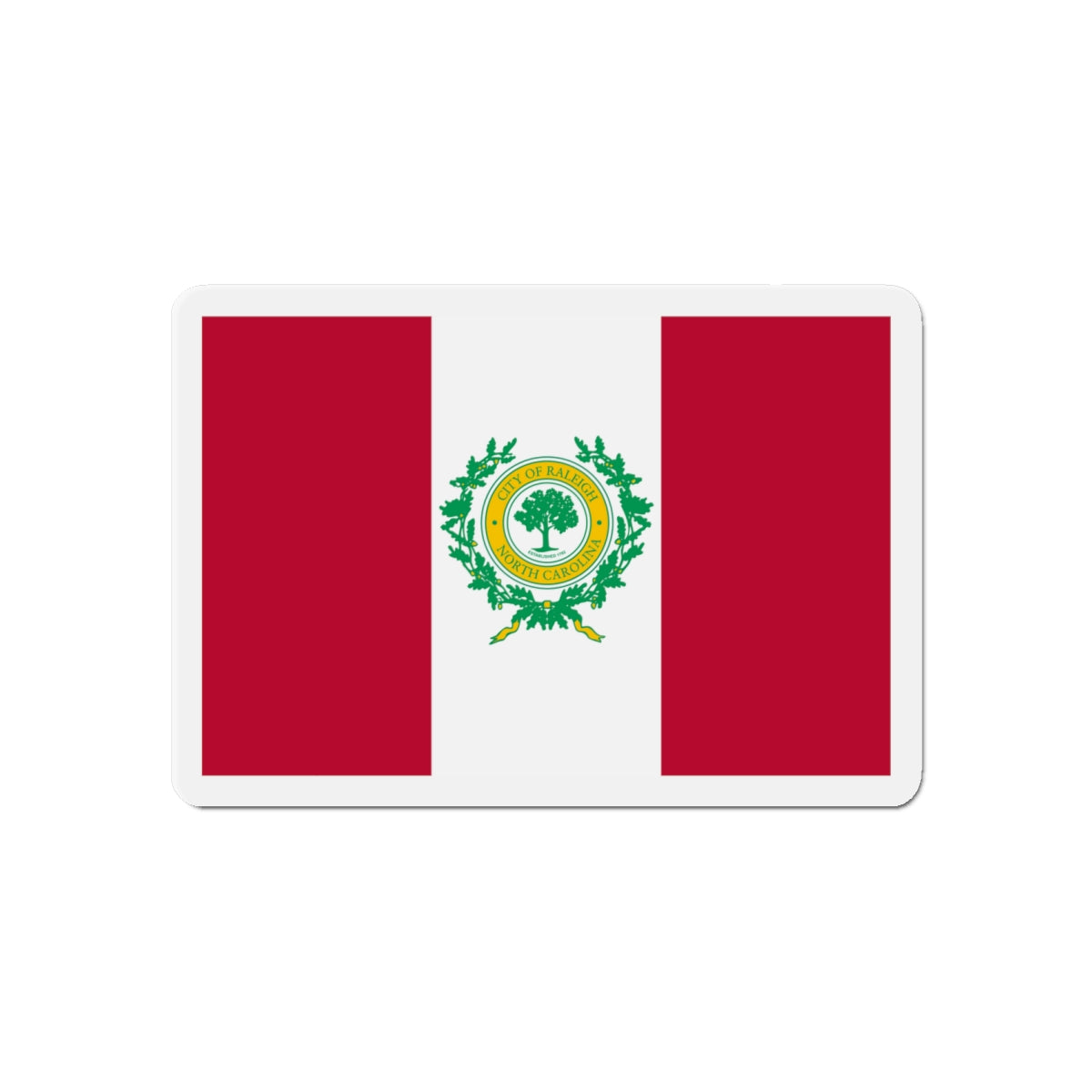 Flag of Raleigh North Carolina - Die-Cut Magnet-6 × 6"-The Sticker Space