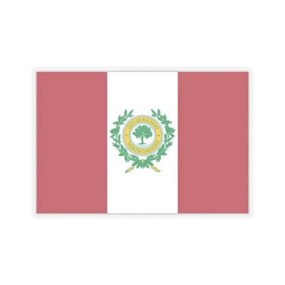Flag of Raleigh, North Carolina - STICKER Vinyl Kiss-Cut Decal 3 Inch Transparent - The Sticker Space