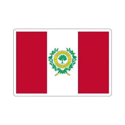 Flag of Raleigh, North Carolina - STICKER Vinyl Kiss-Cut Decal 3 Inch White - The Sticker Space