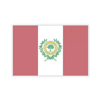 Flag of Raleigh, North Carolina - STICKER Vinyl Kiss-Cut Decal 4 Inch Transparent - The Sticker Space
