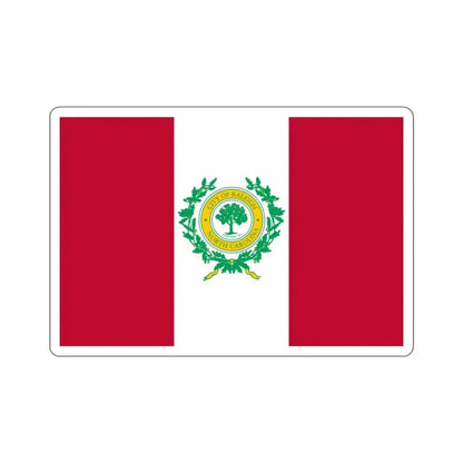 Flag of Raleigh, North Carolina - STICKER Vinyl Kiss-Cut Decal 4 Inch White - The Sticker Space
