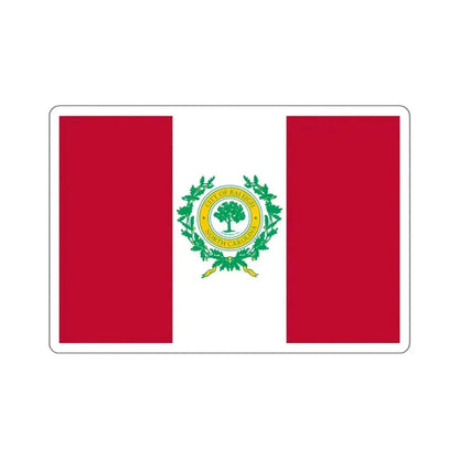 Flag of Raleigh, North Carolina - STICKER Vinyl Kiss-Cut Decal 6 Inch White - The Sticker Space