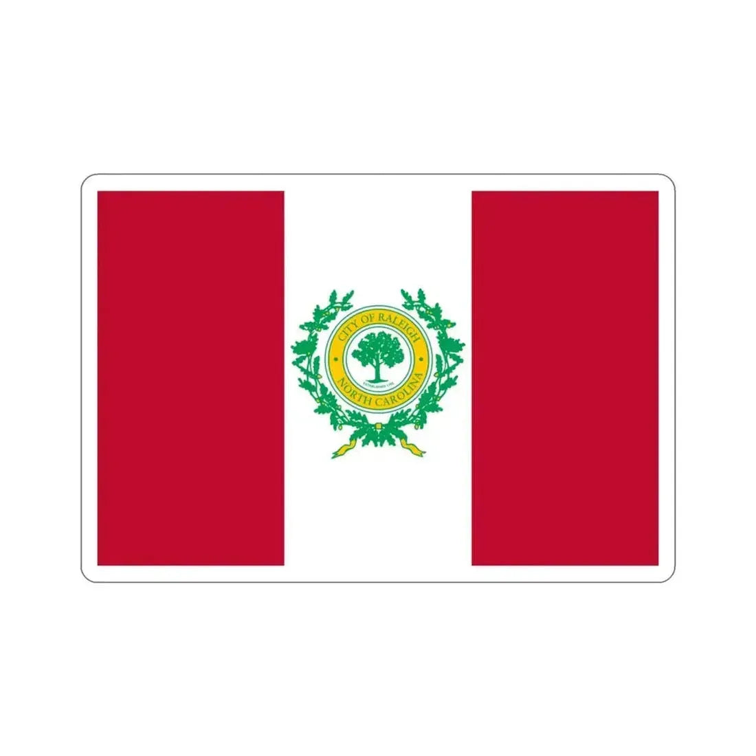 Flag of Raleigh North Carolina USA STICKER Vinyl Die-Cut Decal 3 Inch - The Sticker Space