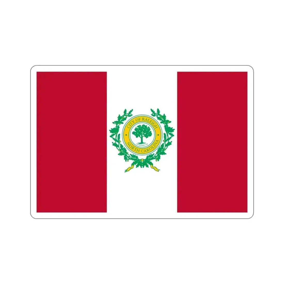 Flag of Raleigh North Carolina USA STICKER Vinyl Die-Cut Decal 4 Inch - The Sticker Space