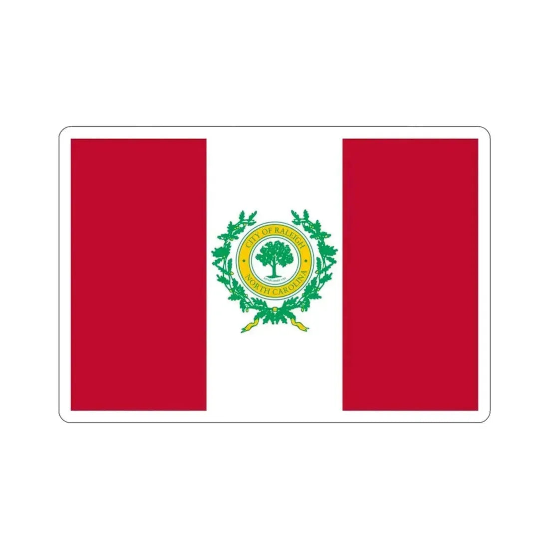 Flag of Raleigh North Carolina USA STICKER Vinyl Die-Cut Decal 5 Inch - The Sticker Space
